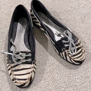 Cow Print Sperry Loafers